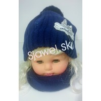 Detské čiapky dievčenské zimné + šálik - model 785 - b